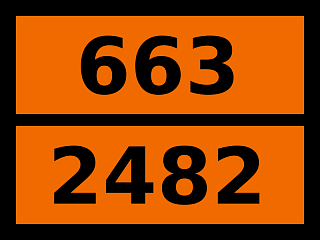 Табличка опасный груз "663-2482. Н-пропилизоцианат"
