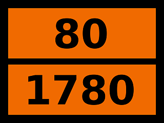 Табличка опасный груз "80-1780. Фумарилхлорид"