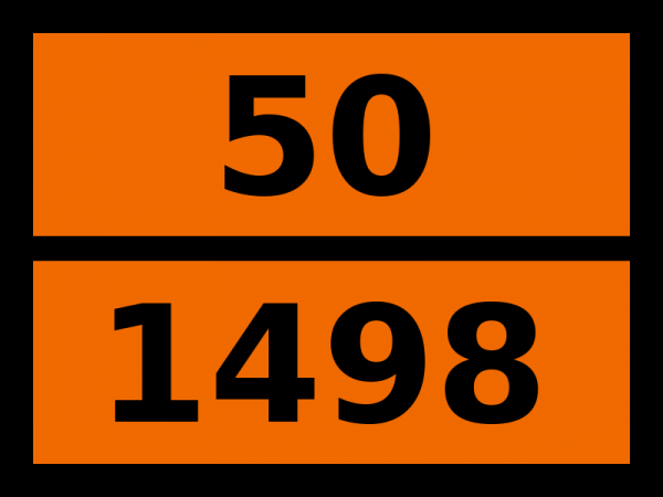 Табличка опасный груз "50-1498. Натрия нитрат"
