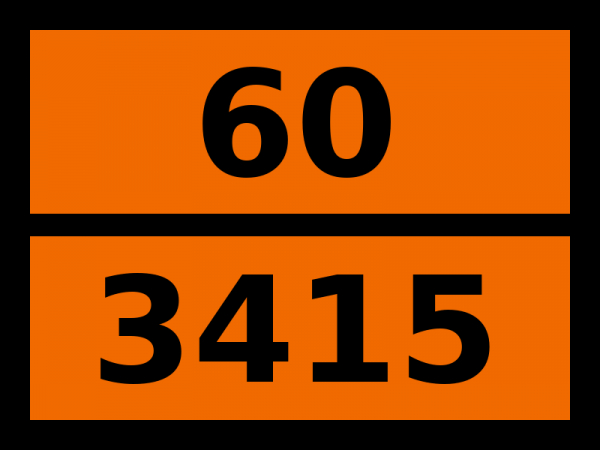 Табличка опасный груз "60-3415. Натрия фторида раствор"