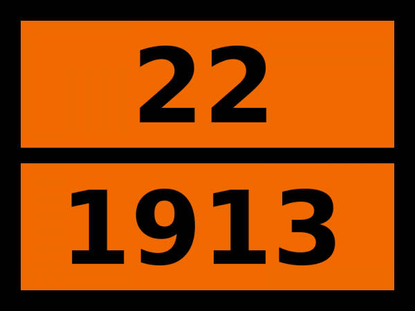 Табличка опасный груз "22-1913. Неон охлажденный жидкий"