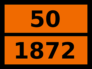 Табличка опасный груз "50-1872. Свинца диоксид"