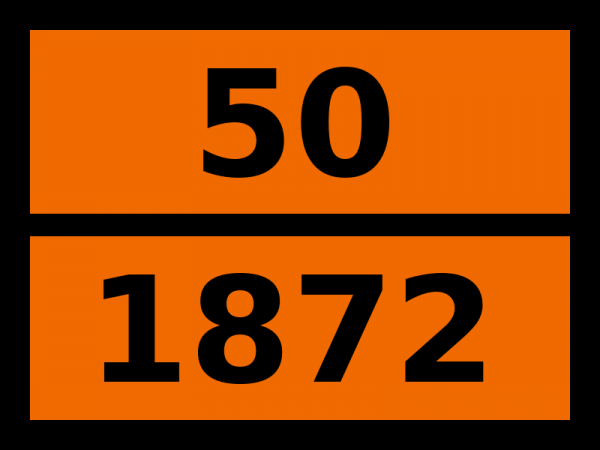 Табличка опасный груз "50-1872. Свинца диоксид"