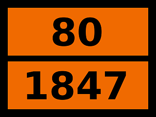 Табличка опасный груз "80-1847. Калия сульфида кристаллогидрат"