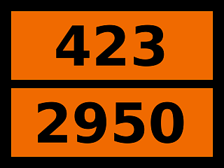 Табличка опасный груз "423-2950. Магний в гранулах"