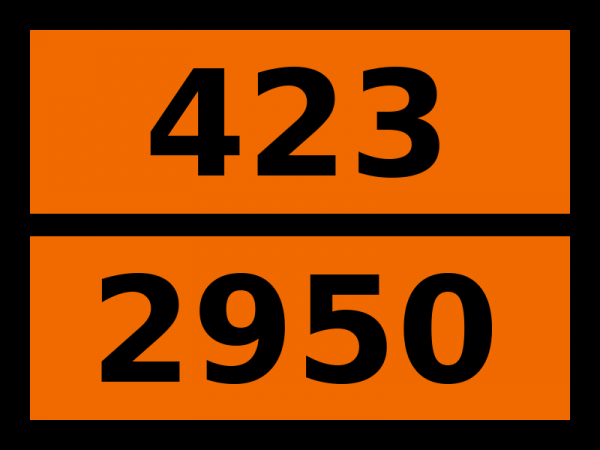 Табличка опасный груз "423-2950. Магний в гранулах"