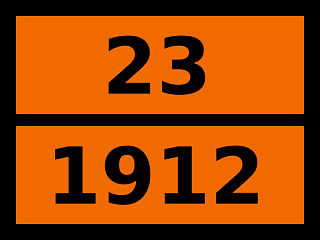 Табличка опасный груз "23-1912. Метилхлорида и метиленхлорида смесь"