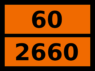 Табличка опасный груз "60-2660. Нитротолуидины (моно-)"
