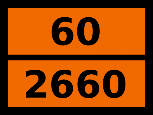Табличка опасный груз "60-2660. Нитротолуидины (моно-)"