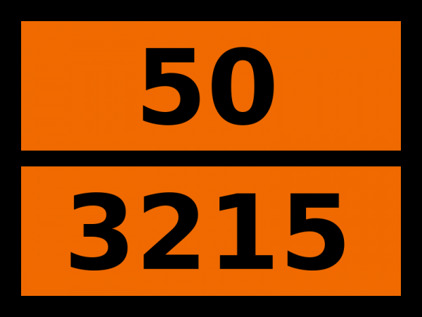 Табличка опасный груз "50-3215. Персульфаты неорганические, н.у.к."