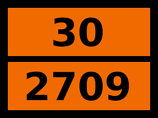 Табличка опасный груз "30-2709. Бутилбензолы"
