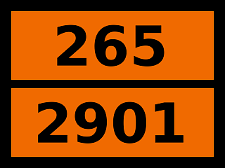Табличка опасный груз "265-2901. Брома хлорид"