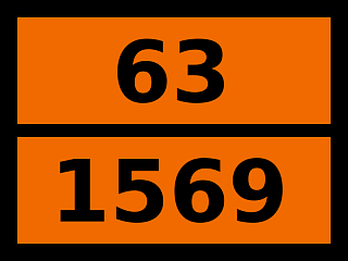 Табличка опасный груз "63-1569. Бромацетон"