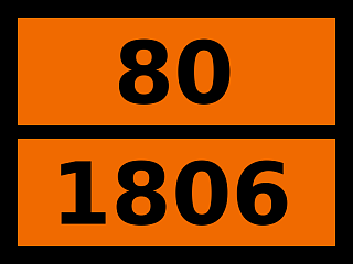 Табличка опасный груз "80-1806. Фосфора пентахлорид"