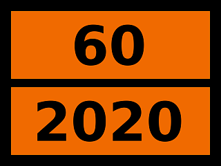 Табличка опасный груз "60-2020. Хлорфенолы твердые"