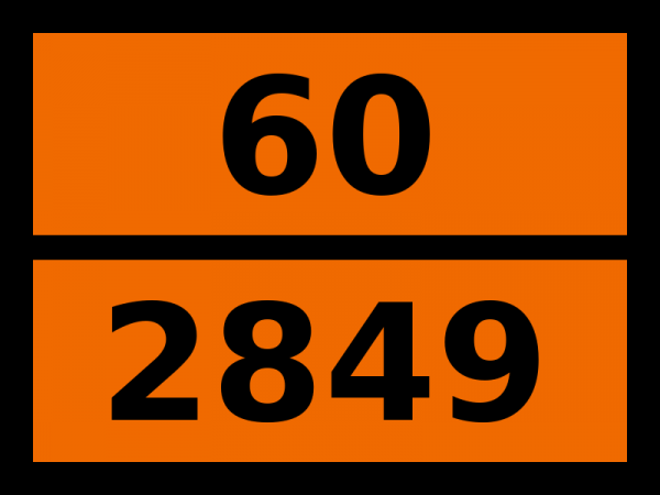 Табличка опасный груз "60-2849. 3-хлорпропанол-1"