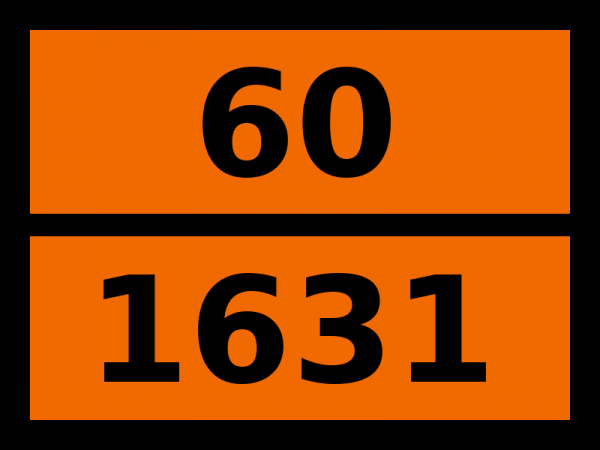 Табличка опасный груз "60-1631. Ртути (ii) бензоат"