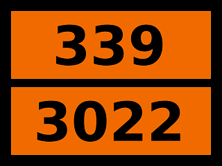 Табличка опасный груз "339-3022. 1,2-бутиленоксид стабилизированный"
