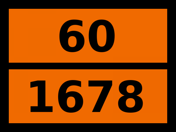 Табличка опасный груз "60-1678. Калия арсенит"