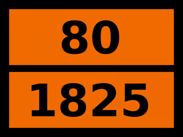 Табличка опасный груз "80-1825. Натрия оксид"