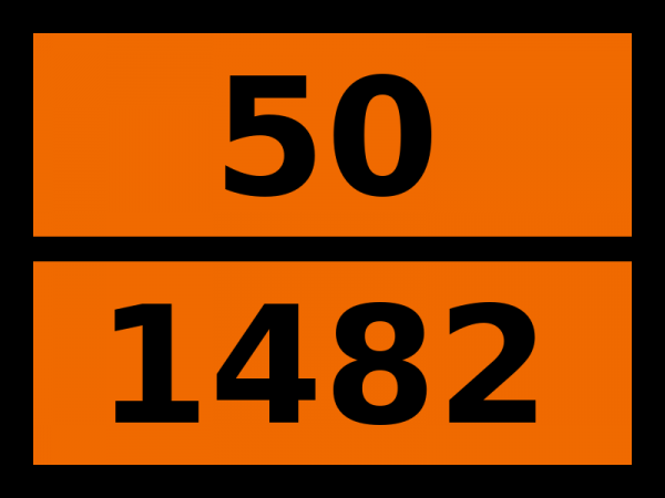 Табличка опасный груз "50-1482. Перманганаты неорганические, н.у.к."