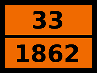 Табличка опасный груз "33-1862. Этилкротонат"