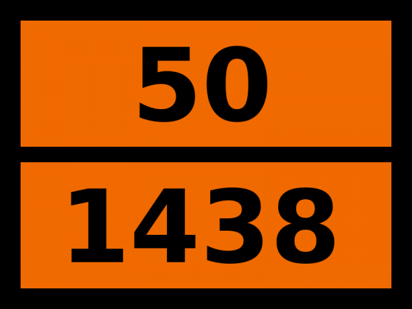 Табличка опасный груз "50-1438. Алюминия нитрат"