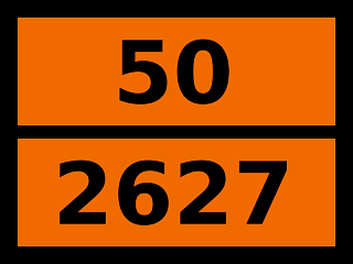 Табличка опасный груз "50-2627. Нитриты неорганические, н.у.к."