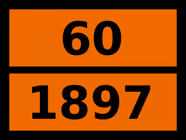 Табличка опасный груз "60-1897. Тетрахлорэтилен"