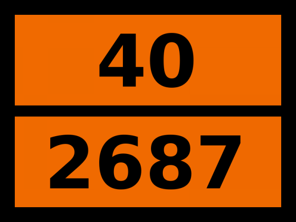 Табличка опасный груз "40-2687. Дициклогексиламмония нитрит"