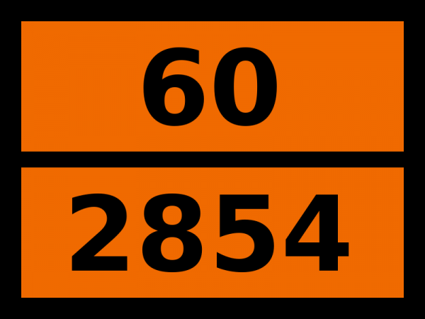 Табличка опасный груз "60-2854. Аммония фторосиликат"