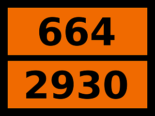 Табличка опасный груз "664-2930. Вещество твердое токсичное"