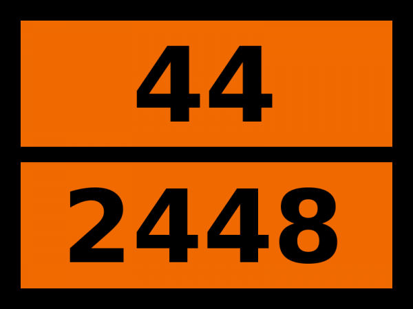 Табличка опасный груз "44-2448. Сера расплавленная"