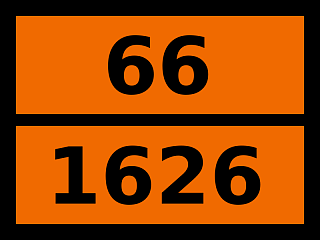 Табличка опасный груз "66-1626. Цианид ртутнокалиевый"