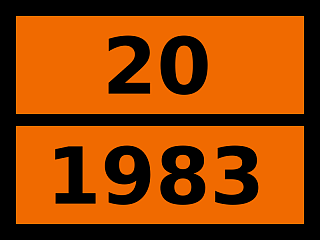 Табличка опасный груз "20-1983. 1-хлор-2,2,2-трифторэтан (газ рефрижераторный r 133a)"