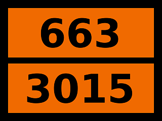 Табличка опасный груз "663-3015. Пестицид — производный дипиридила жидкий токсичный"