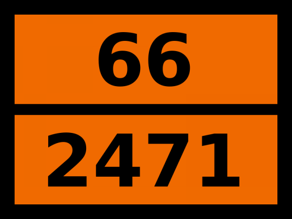 Табличка опасный груз "66-2471. Осмия тетраоксид"