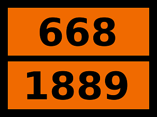 Табличка опасный груз "668-1889. Циан бромид"