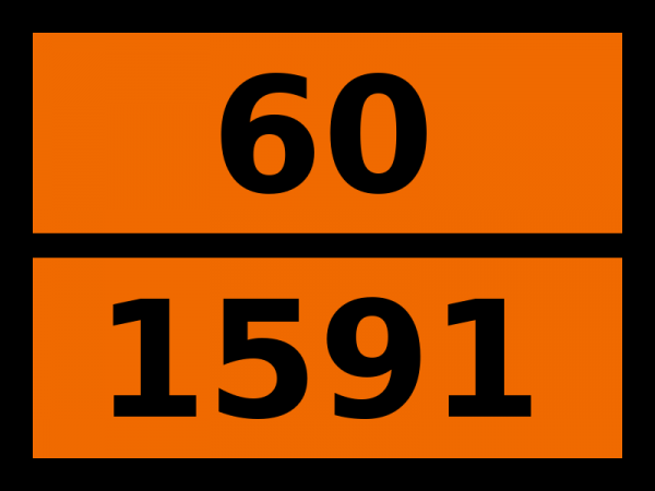 Табличка опасный груз "60-1591. О-дихлорбензол"