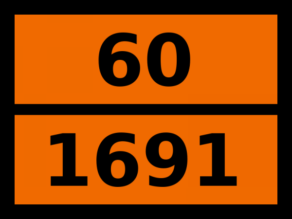 Табличка опасный груз "60-1691. Стронция арсенит"