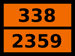Табличка опасный груз "338-2359. Диаллиламин"