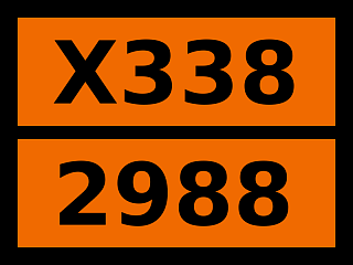 Табличка опасный груз "X338-2988. Хлорсиланы"