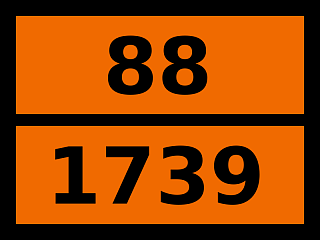 Табличка опасный груз "88-1739. Бензилхлорформиат"
