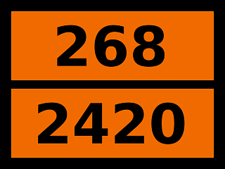Табличка опасный груз "268-2420. Гексафторацетон"