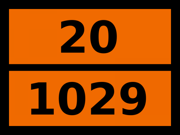 Табличка опасный груз "20-1029. Дихлорфторметан (газ рефрижераторный r 21)"