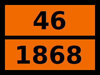 Табличка опасный груз "46-1868. Декаборан"