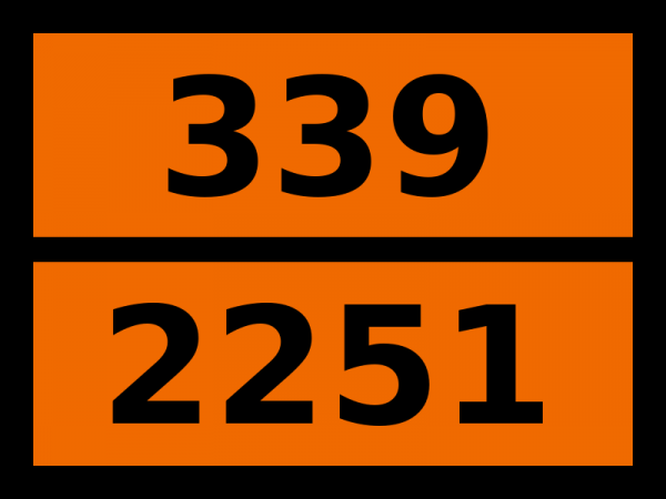 Табличка опасный груз "339-2251. Дицикло[2.2.1]-гепта-2"