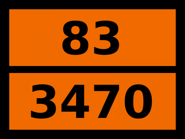 Табличка опасный груз "83-3470. Краска коррозионная"