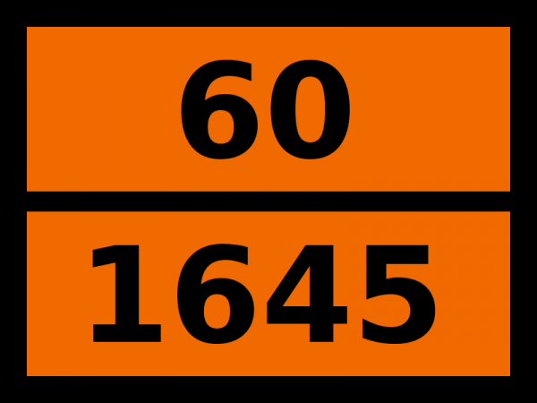 Табличка опасный груз "60-1645. Ртути (ii) сульфат"