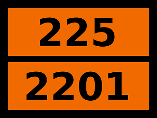 Табличка опасный груз "225-2201. Азота гемиоксид охлажденный жидкий"